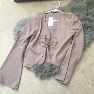 Open Front Tie-Up Top